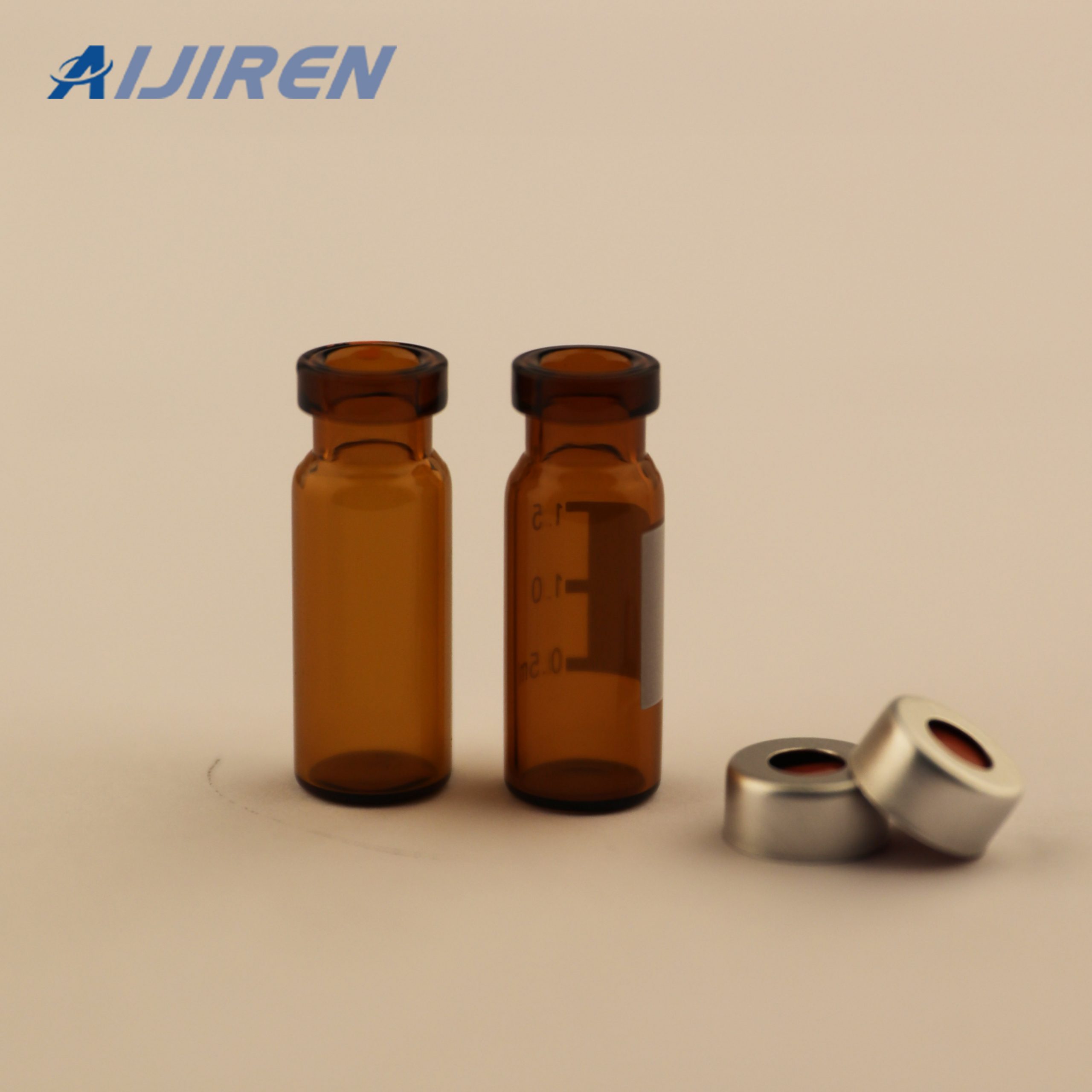 11mm Amber Crimp Top HPLC Vials