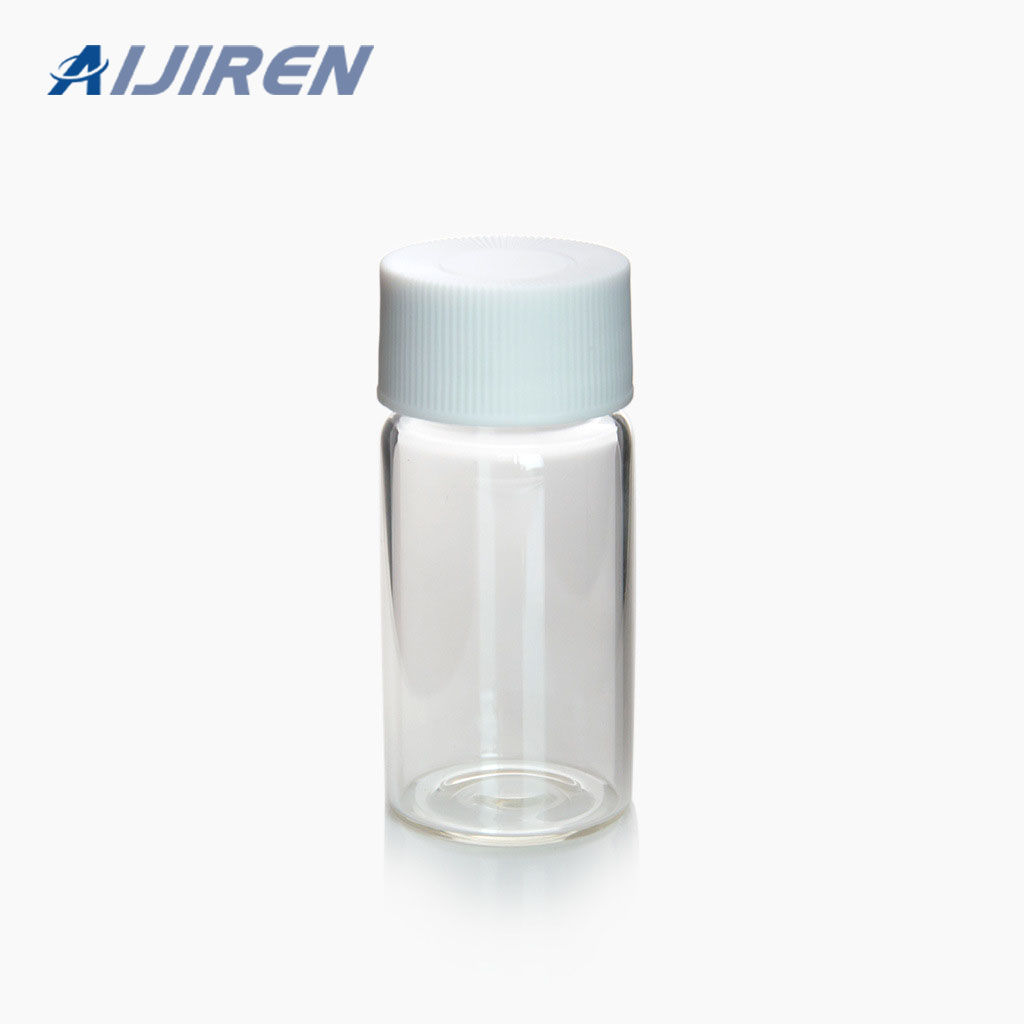 20ml Clear Glass Vial with 24mm White Screw Cap