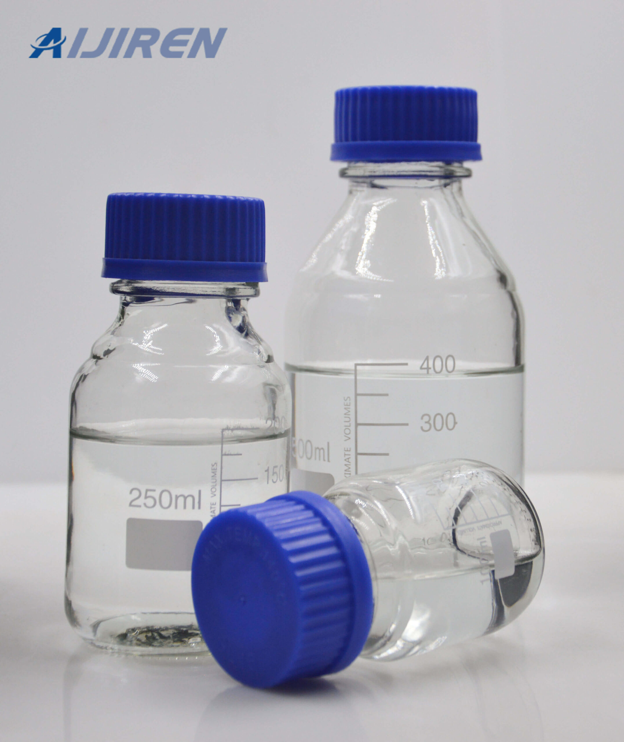Blue PP Cap with Glass Bottle on Sale