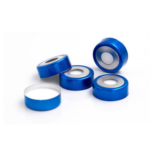 Frasco headspace de 20ml20mm Azul Magnético com Tampa de Alumínio