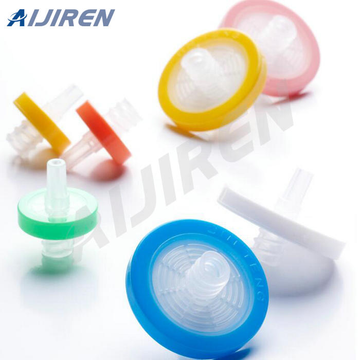 Vial de espacio de cabeza de 20 ml Aijiren Lab 0.45um Nylon PTFE PVDF membrana Vial superior 25 mm Filtro de jeringa HPLC soldado