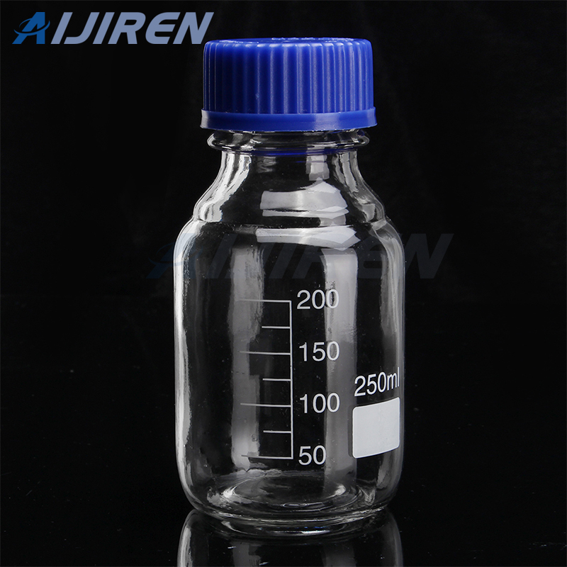 Clear Glass 250Ml Reagent Bottle With Blue Cap