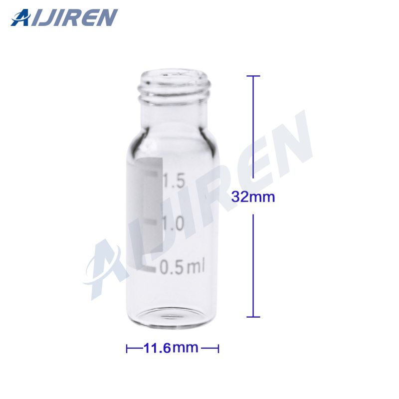 Vial con espacio de cabeza de 20 ml Tapones de rosca con tabique de PTFE precortado para viales de 9 mm