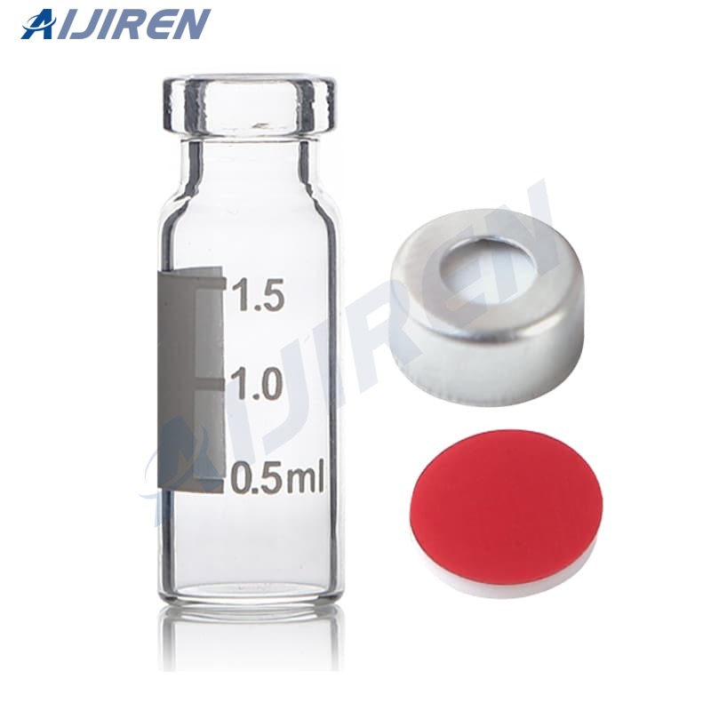 Vial de espacio de cabeza de 20 ml Septo de silicona blanco de PTFE rojo para viales de hplc de 11 mm