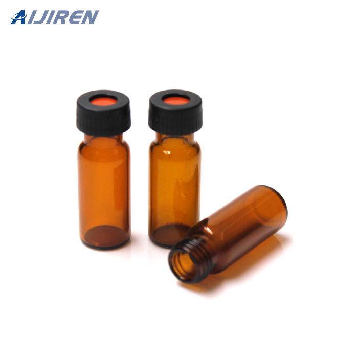 Amberkleurige glazen schroefflacon van 1,5 ml ND9