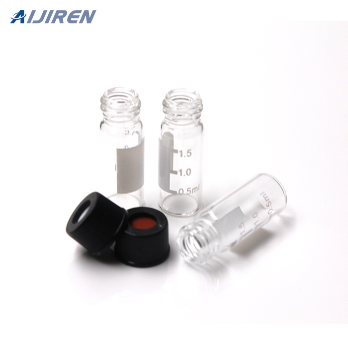 Amberkleurige glazen schroefflacon van 1,5 ml ND9