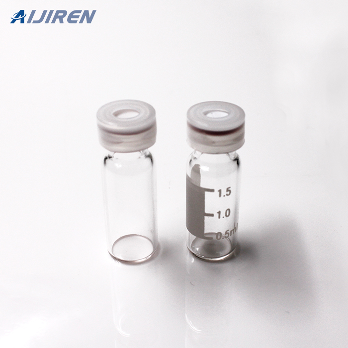 Amberkleurige glazen schroefflacon van 1,5 ml ND9