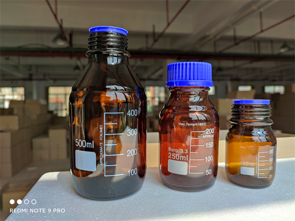Reagent Bottles, Glass Media Bottle, Amber