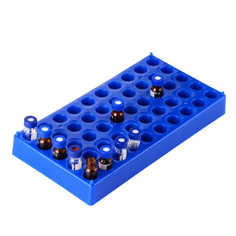 Vial Rack for 2ml Vials, Blue, 50 Holes