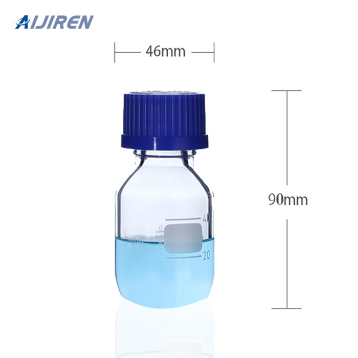 Flacone con spazio di testa da 20 mlLab Borosili3.3 Flacone di reagente chimico Duran liquido in vetro con scala da 50 ml