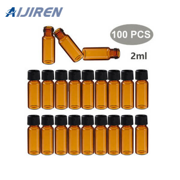 Amberkleurige glazen schroefflacon van 1,5 ml ND9