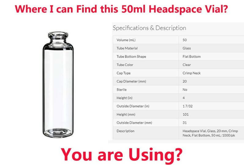 50 ml headspace vial
