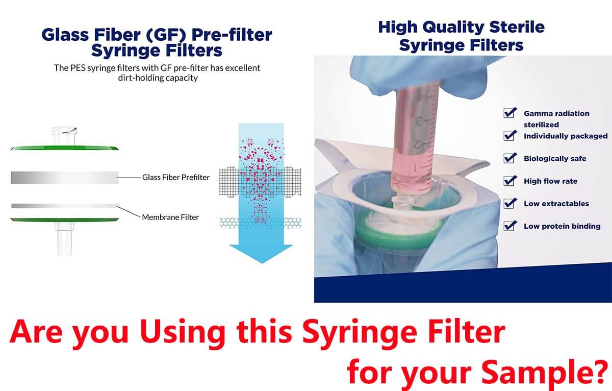 Filtro per siringa monouso non sterile