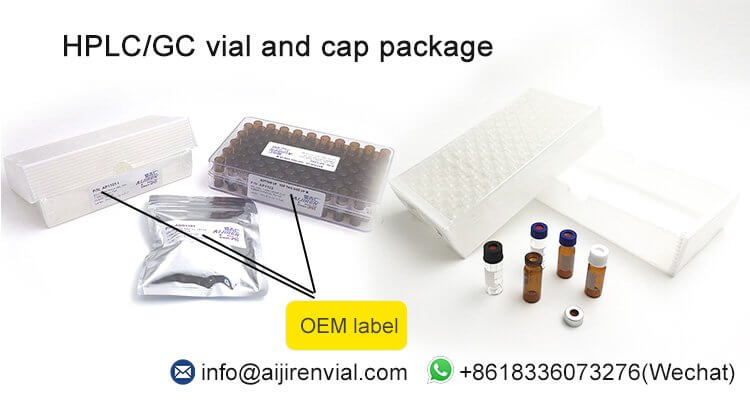 Vial con espacio de cabeza de 20 ml Viales con carcasa de 1 mm 0,3 microviales y viales de encapsulado con rosca integrada