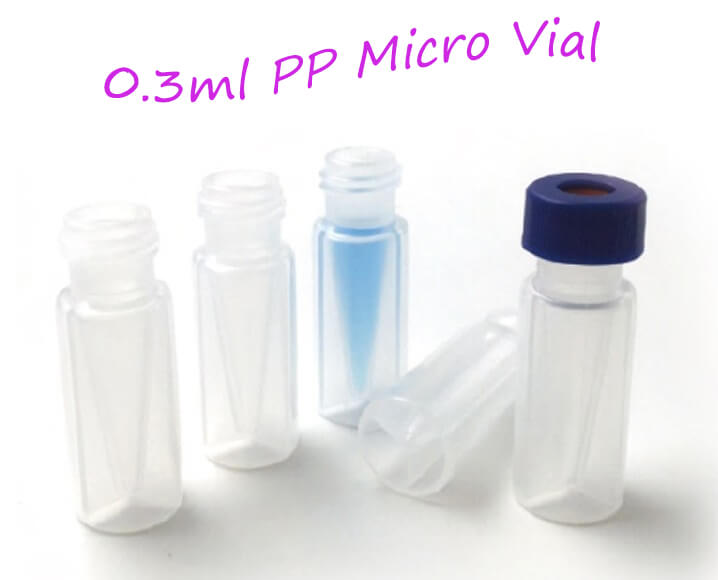 Flacone per spazio di testa da 20 ml. Confezione da 100 microinserti