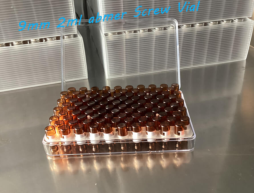 9mm 2ml amber screw vials
