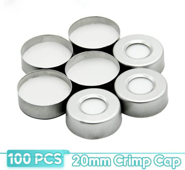 Aluminum caps for 20mm headspace vials