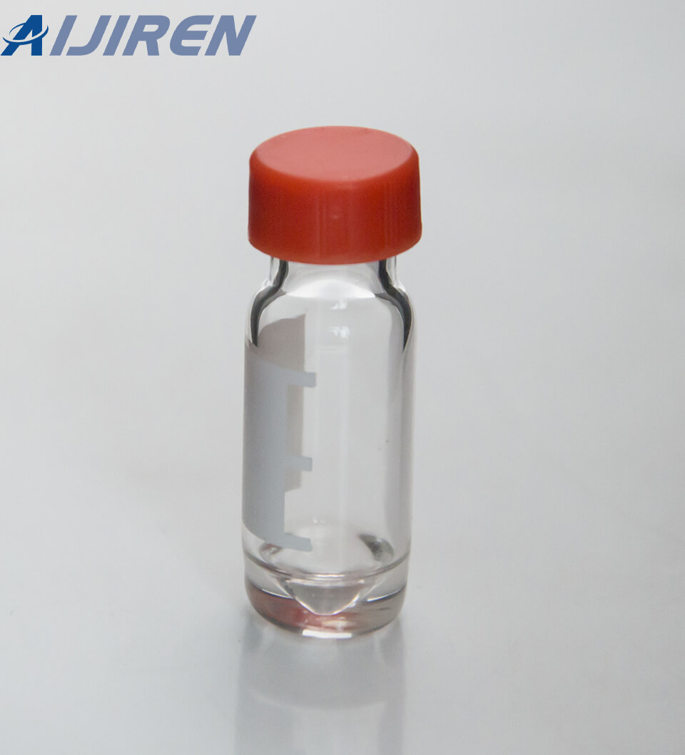 Amberkleurige glazen schroefflacon van 1,5 ml ND9