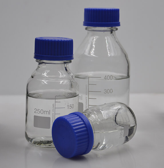 GL45 clear reagent bottles