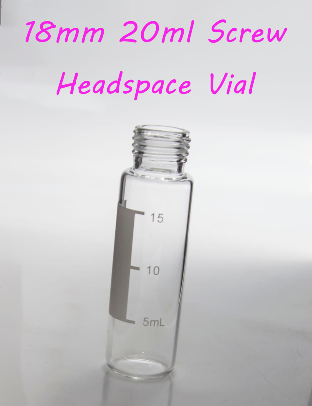 Frasco de headspace de 20ml10ml frasco de headspace de parafuso de 18 mm para preço de atacado