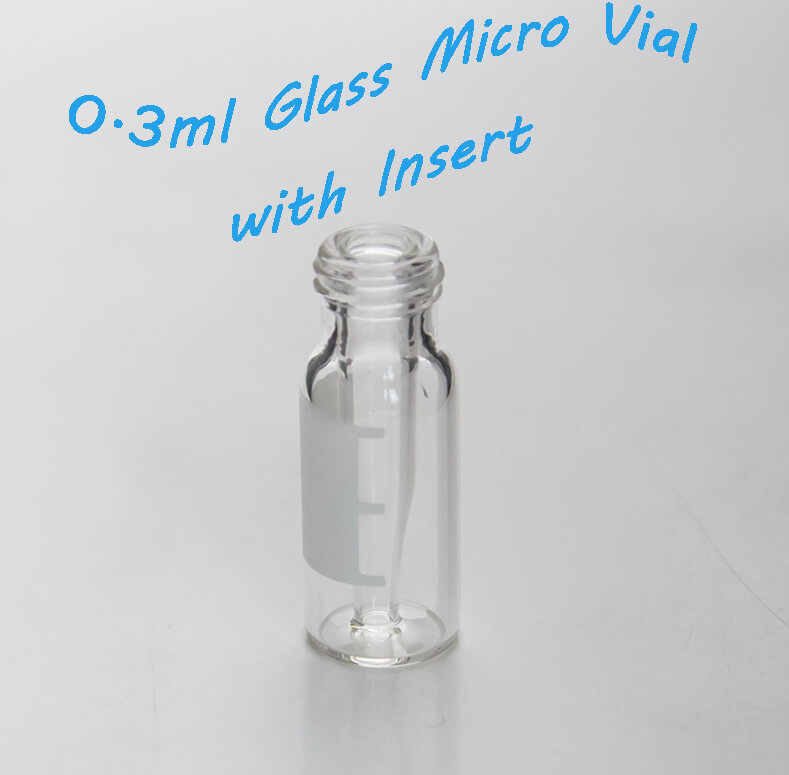 9mm 0.3ml Glass Micro vial Integrated with Insert