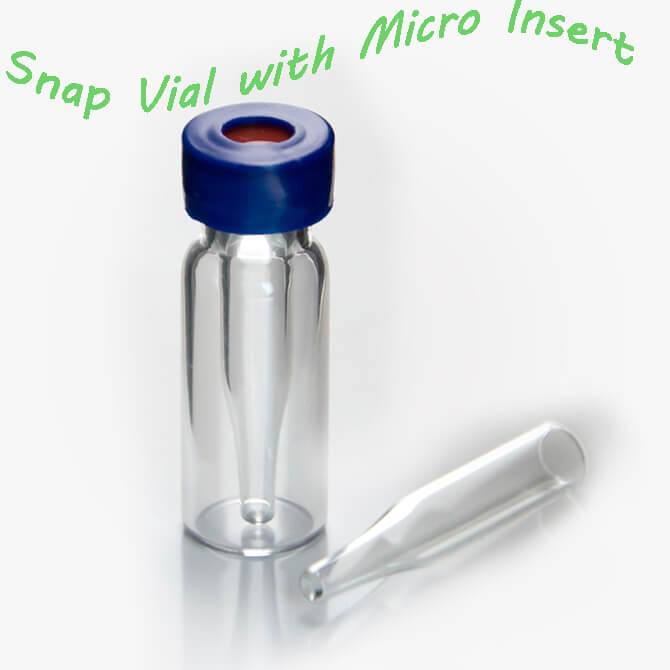 Snap vial with micro insert