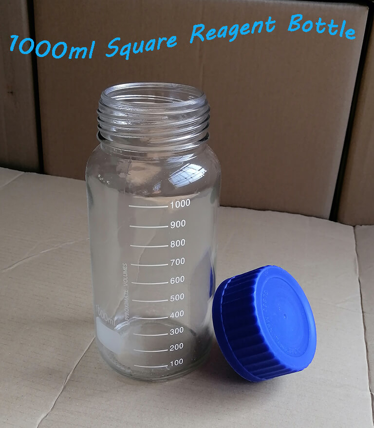 Square reagent bottle