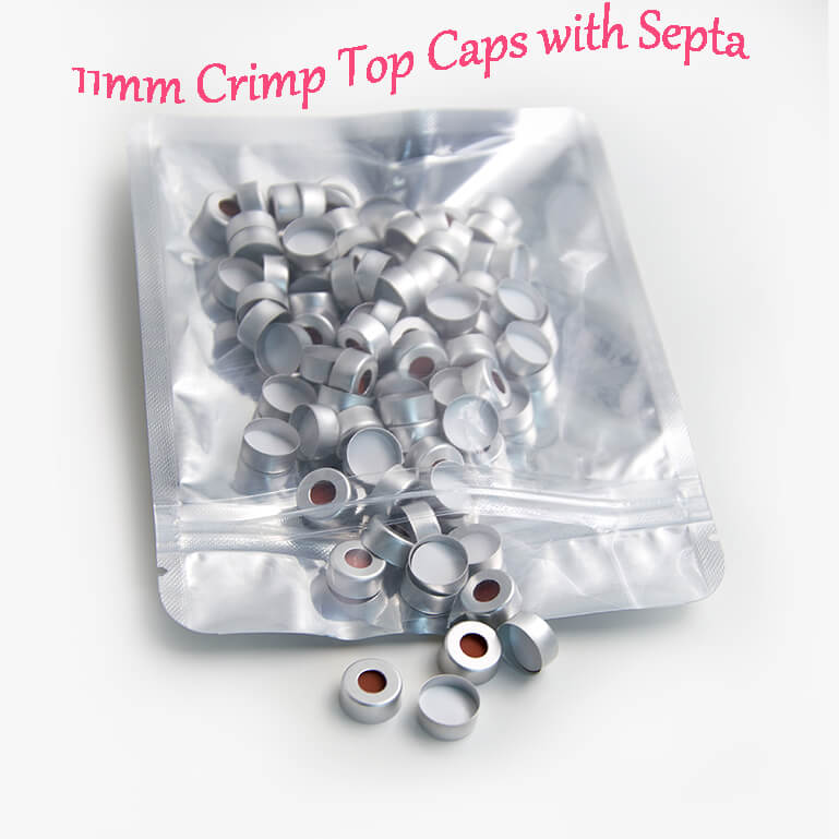 11mm Crimp Top Caps with Septa