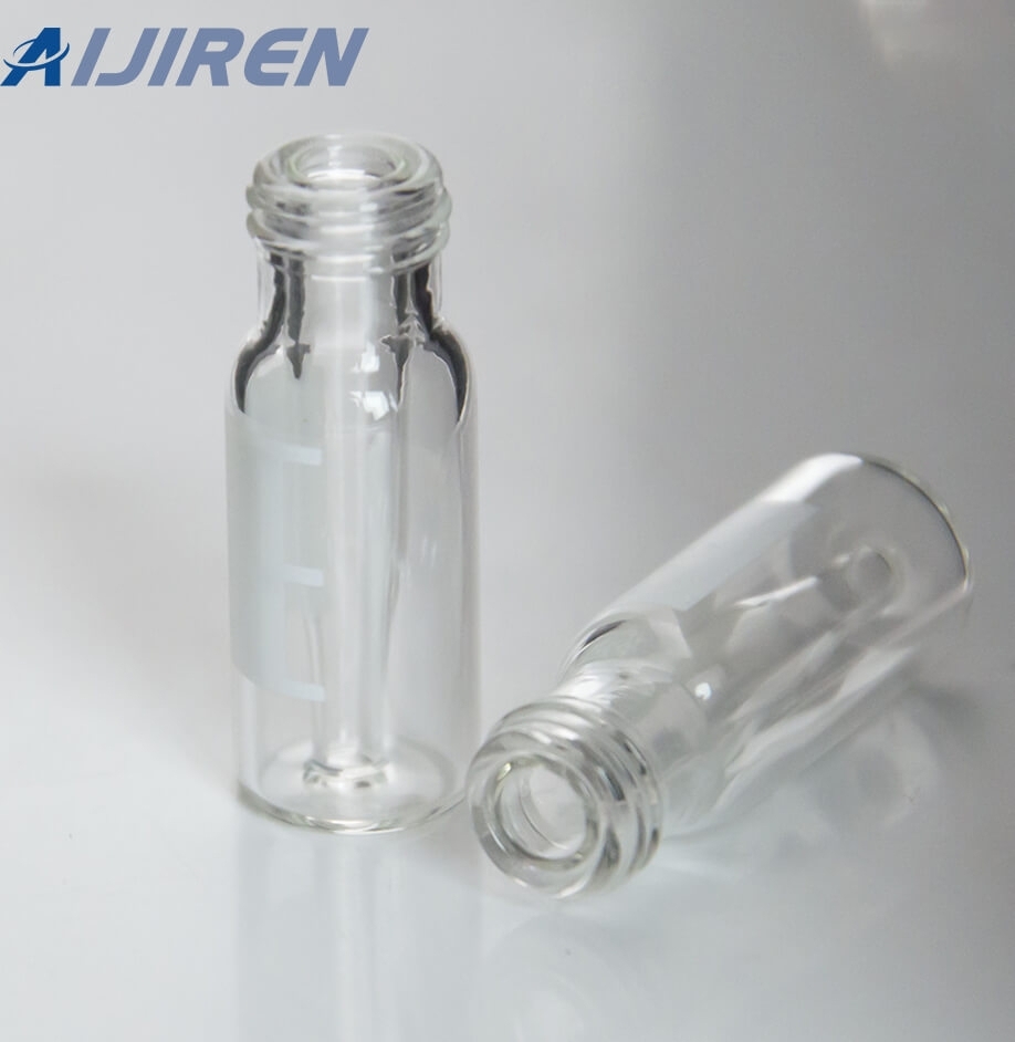 Amberkleurige glazen schroefflacon van 1,5 ml ND9