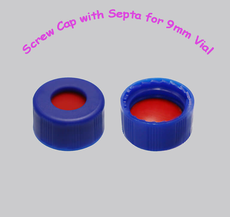 screw caps with septa for 9mm vial