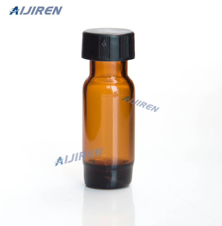 Amberkleurige glazen schroefflacon van 1,5 ml ND9