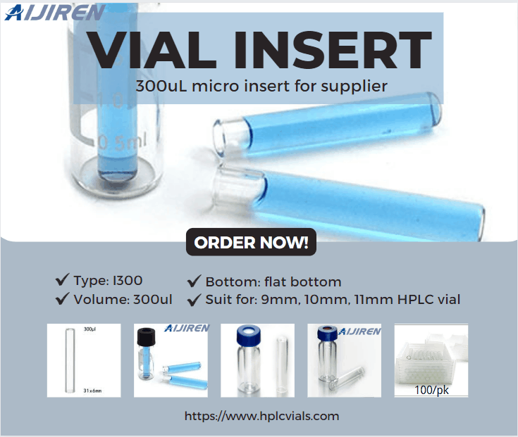 Micro-insert 150ul, flacon d'espace libre de 20ml, pour flacons à fil de chromatographie de 1.5\/2ml, 8 à 425, avec pieds en polymère