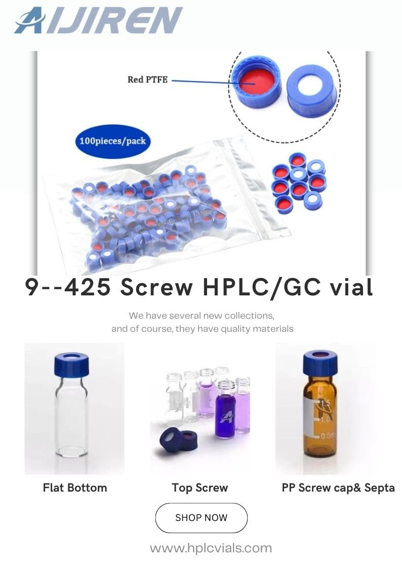 20ml headspace vial9–425 Screw/ Amber  HPLC/GC vial with septa