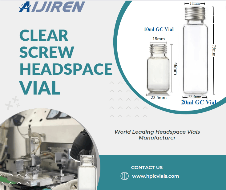 10ml 20ml Clear Screw Headspace Vial, Round Bottom
