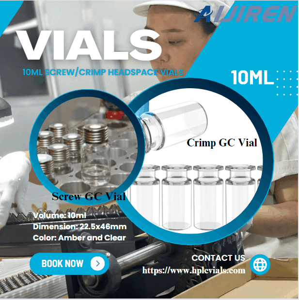 20ml headspace vial10ml Screw or Crimp Headspae Vials, Amber/Clear Class