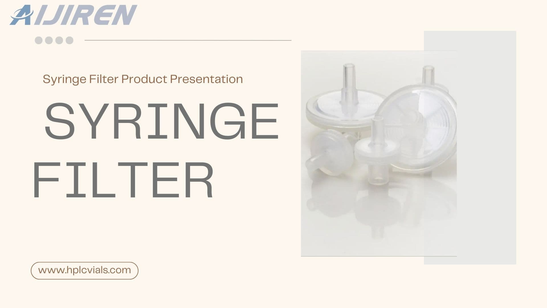 13 mm / 25 mm  0.22 um PTFE/PVDF/ PES/ CA Sterile Syringe Filters for HPLC