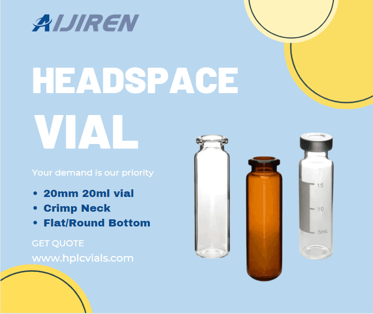 20 ml headspace-flacon20 mm 20 ml headspace-flacon met krimpsluiting