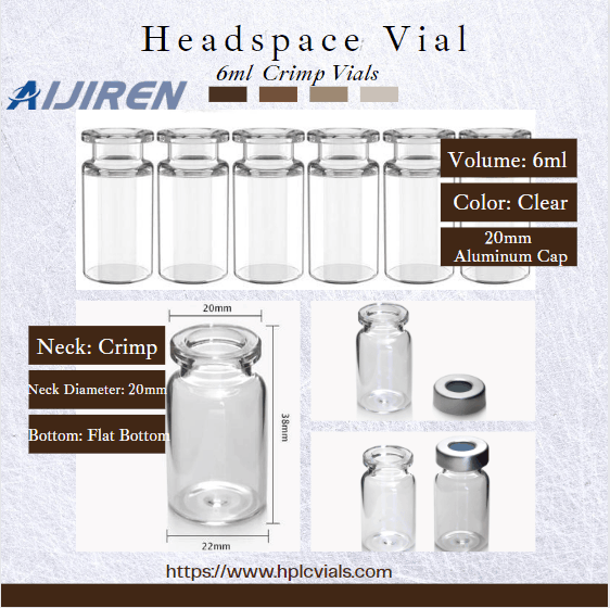 Headspace-flacon van 20 ml18 mm Headspace-flacons van Aijiren