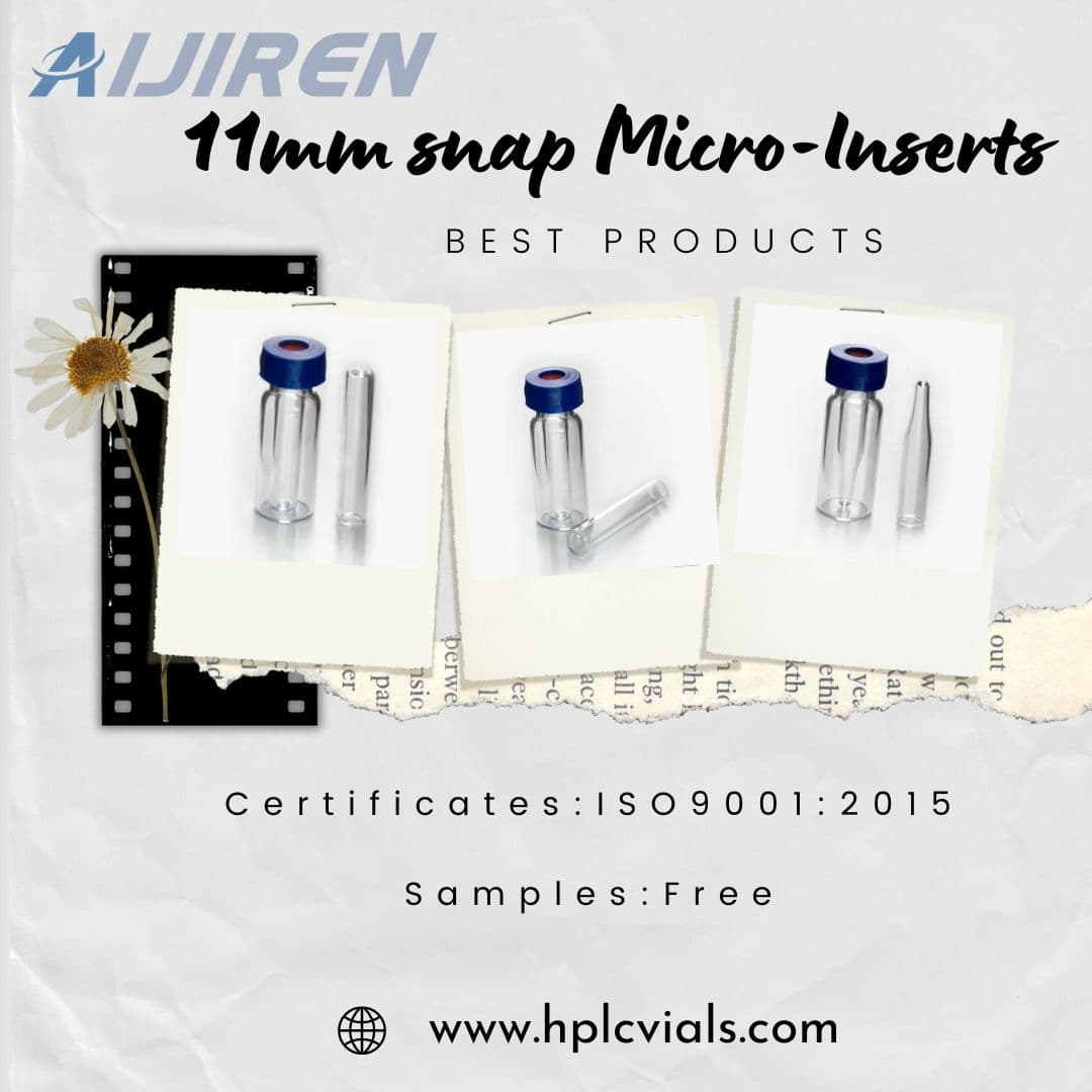 11mm snap Micro-Inserts Clear/Amber Glass vials