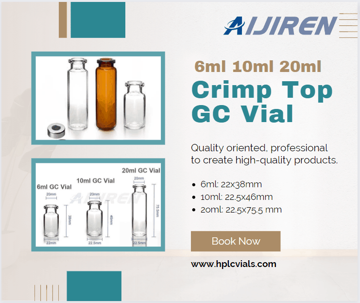 6-20mL 20mm Crimp-Top GC Headspace Vial