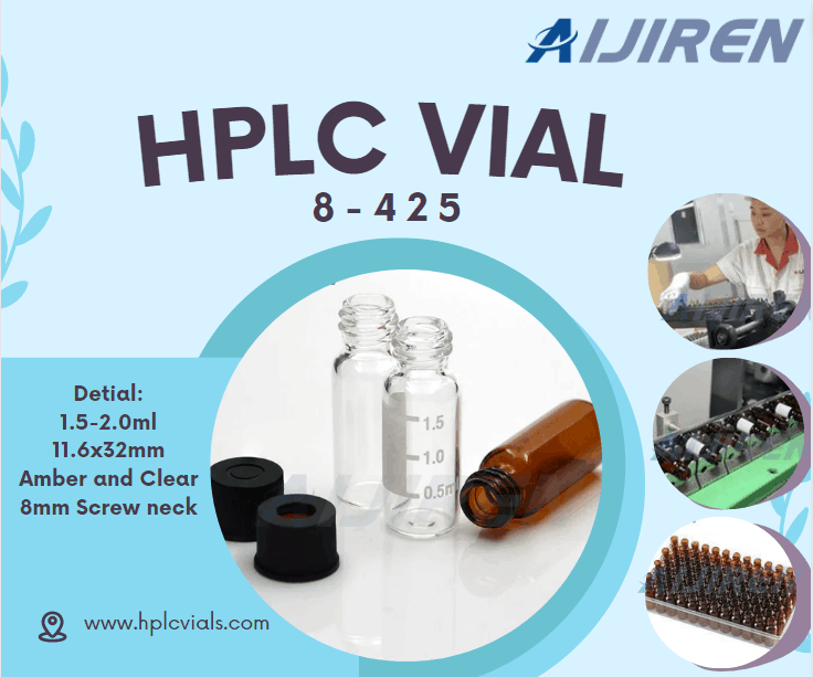 20ml headspace vialAutosampler HPLC Vial 1.5mL 8-425 Screw Neck Vial