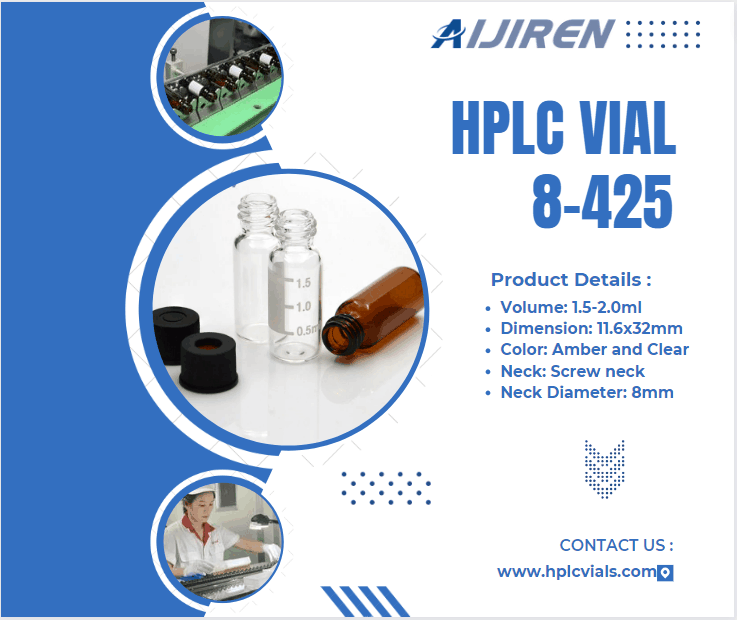 8-425 Label Glass1.5m/2ml l HPLC Vial For Autosampler