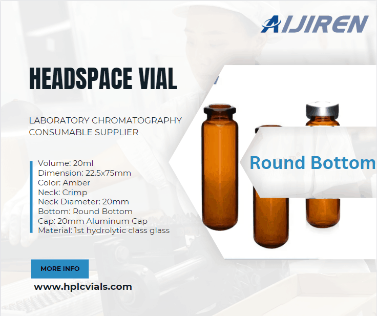 20 ml headspace-flacon 20 mm Crimp Top Headspace-flacon voor GC voor Aijiren