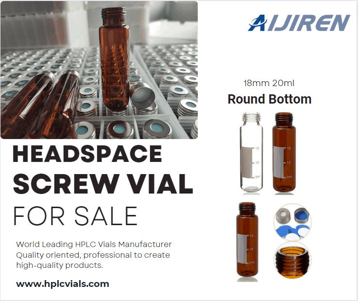 20mL Round Headspace Vials, Clear/Amber vials