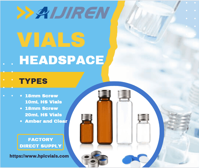 Top Headspace Vial ND18, 10-20mL 18mm,  Screw Thread