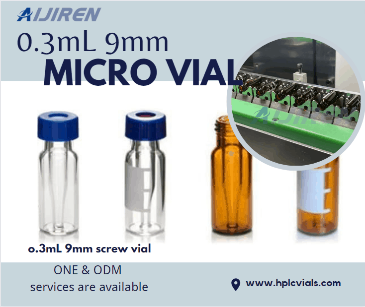 Vial con espacio de cabeza de 20 ml Vial para HPLC de vidrio de brosilicato de color ámbar transparente de 9 mm y 1,5 ml