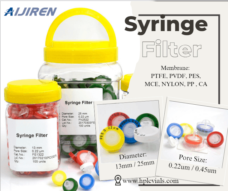 Membrane syringe filter 0.22 micron sterile syringe filters