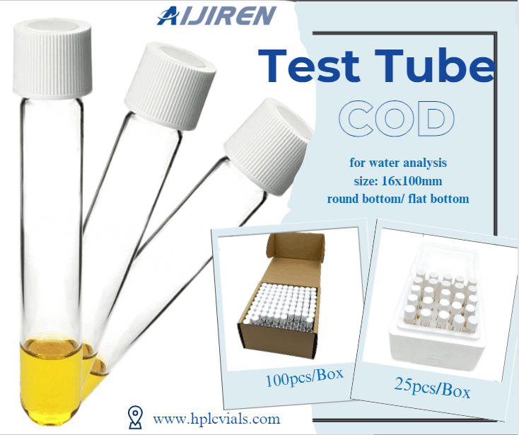 Fiala con spazio di testa da 20 ml Provetta COD da 16 mm per laboratorio