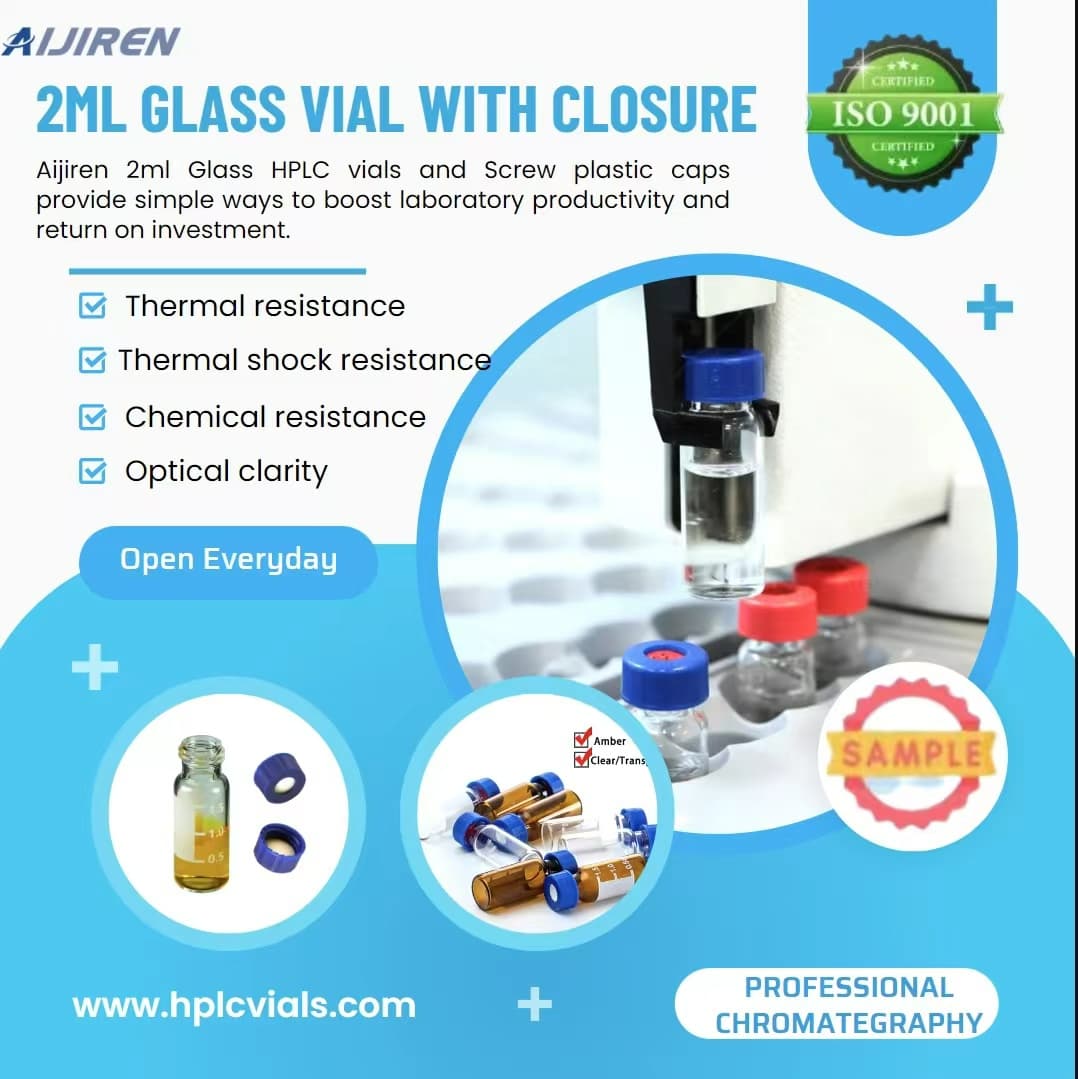 20ml headspace vial9-425 2 ml  Screw cap  Borosilicate Glass Vial with closure