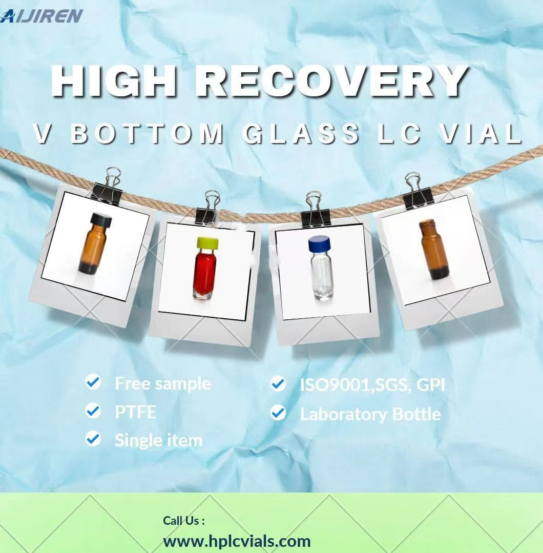 9 mm HPLC-flacons van borosilicaatglas met siliconen PTFE Septa